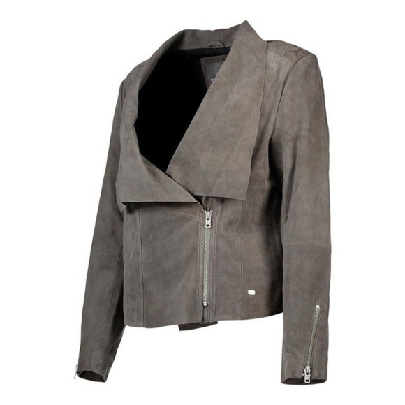 Superdry Suede Cascade Gray Suede Women's Size S Lightweight Retro - Picture 2 of 16